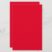 Cadmium Red Solid Color Briefpapier (Voorkant / Achterkant)