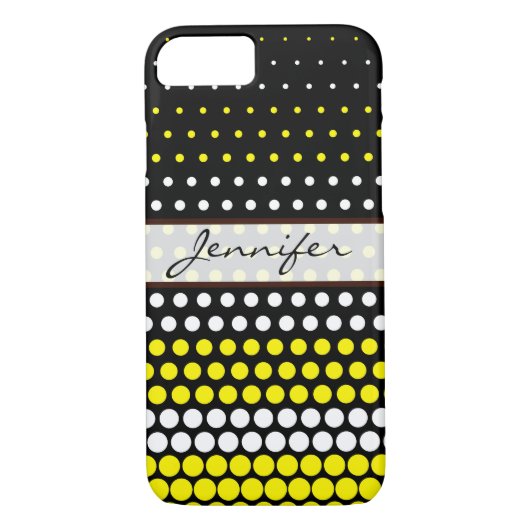 Cadmium Yellow and White Polka Dot Case-Mate iPhone Case (Achterkant)