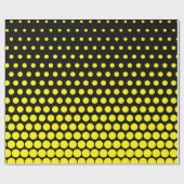 Cadmium Yellow Polka Dot Modern Black Cadeaupapier (Vlak)