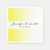 Cadmium Yellow Polka Dot Modern White Servet (Voorkant)