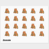 Cadou autocollant capybara de lecture confortable  (Feuille)