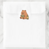 Cadou autocollant capybara de lecture confortable  (Sac)
