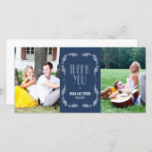 Cadrage Feuille Mariage Merci Cartes Marine (Devant / Derrière)