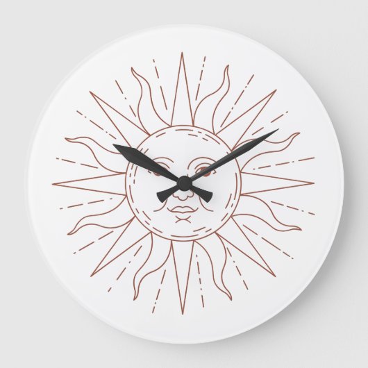 Cadran de Horloge Mural Soleil Céleste Visage (Recto)