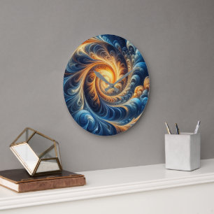 Cadran de l'horloge spirale vibrant   Horloge mura