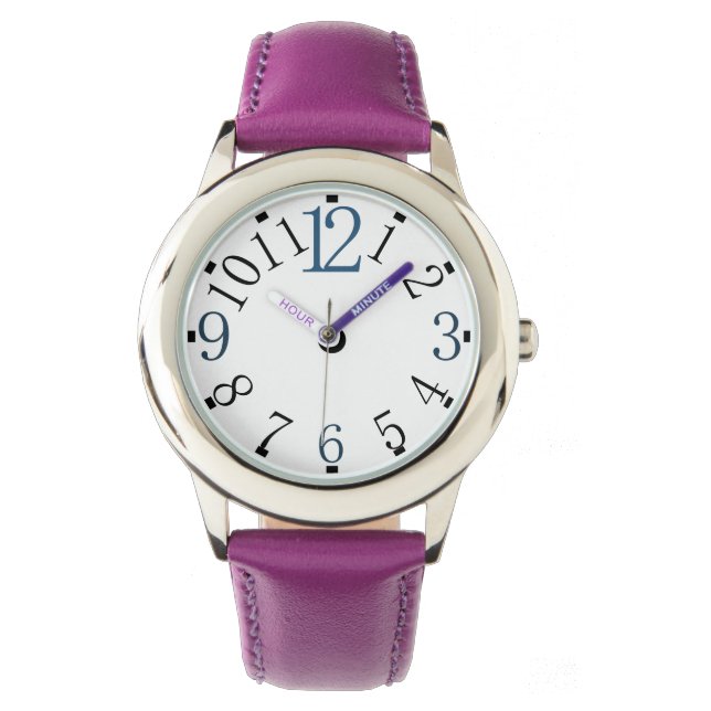 cadran de montre simple avec différentes couleurs (devant)