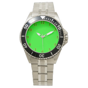 Cadran de vert de caisse de montre et en métal de