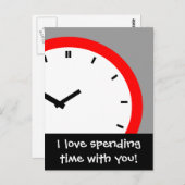 Cadran d'horloge de carte postale Passer du temps (Devant / Derrière)