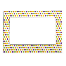POIS JAUNE ORANGE VERT VIOLET
