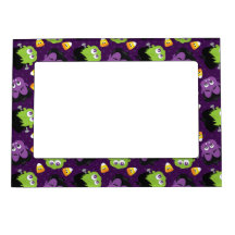VISAGES DE MONSTRES DE HALLOWEEN VIOLETS ET VERTS