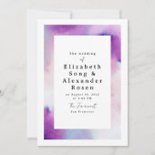 Cadre Aquarellé - Invitation Lavande (Devant)