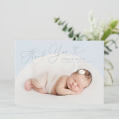 Cadre Arc Bleu Merci Votre Faire-part de naissance (Debout devant)