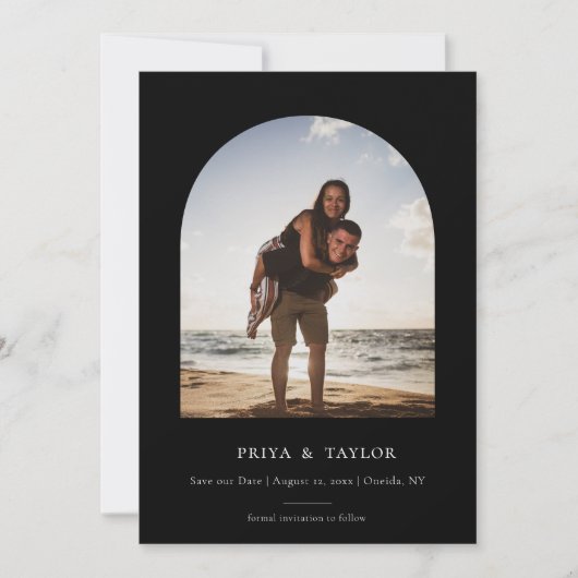 Cadre Arc Moderne Plat Enregistrer Le Carte photo  (Devant)