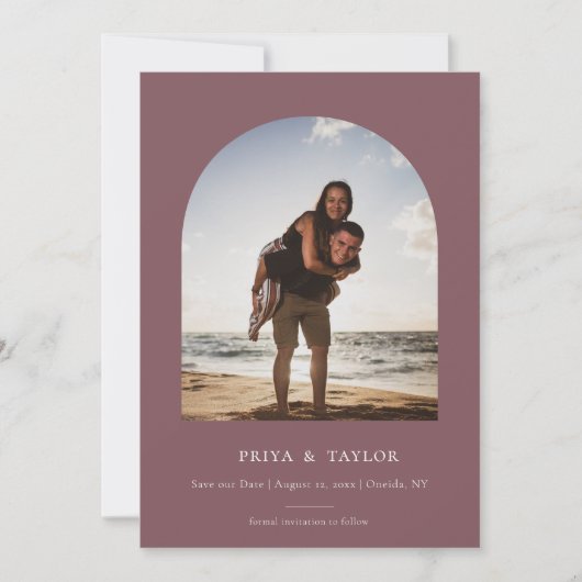 Cadre Arc Moderne Plat Enregistrer Le Carte photo (Devant)