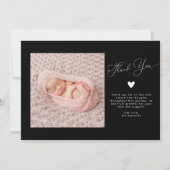 Cadre Arc Noir Merci Votre Faire-part de naissance (Dos)