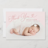 Cadre Arc rose Merci Votre Faire-part de naissance (Devant)