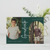 Cadre Arché Diplômé Scripté 4 Photo Invitation (Debout devant)