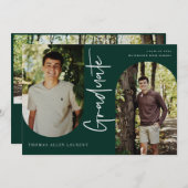 Cadre Arché Diplômé Scripté 4 Photo Invitation (Devant / Derrière)