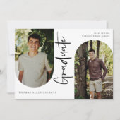 Cadre Arché Diplômé Scripté 4 Photo Invitation (Devant)