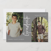 Cadre Arché Diplômé Scripté 4 Photo Invitation (Devant)