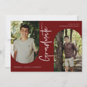 Cadre Arché Diplômé Scripté 4 Photo Invitation (Devant)