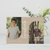 Cadre Arché Diplômé Scripté 4 Photo Invitation (Debout devant)