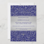 Cadre argenté baroque Quinceanera Invitation (Dos)