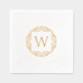 Cadre Art Déco Élégant avec Monogramme Initial du  (Recto)