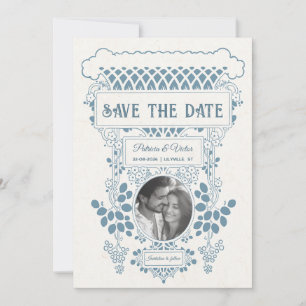 Cadre Art Déco pour carte de sauvegarde de date