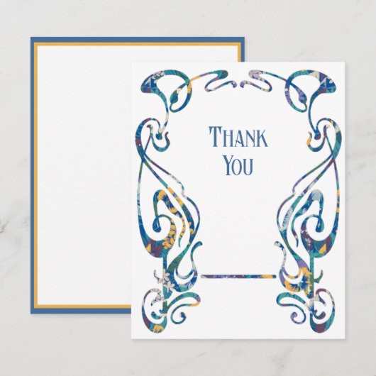 Cadre Art Nouveau Merci (Devant / Derrière)
