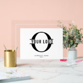 Cadre blanc élégant et Arrière - plan pour logo (Mariage)