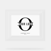 Cadre blanc élégant et Arrière - plan pour logo (Recto)