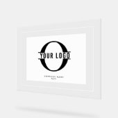 Cadre blanc élégant et Arrière - plan pour logo (Angle)