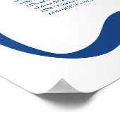 Cadre bleu moderne 16 Tableau Sièges (Coin)