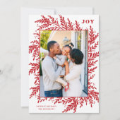 Cadre botanique JOY Red Holiday Carte photo (Devant)