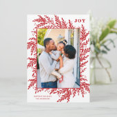 Cadre botanique JOY Red Holiday Carte photo (Debout devant)