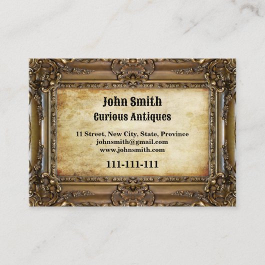 Cadre Bronze - Carte de Visite (Devant)