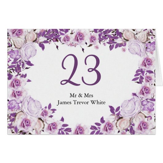 Cadre cardiaque Purple Lavender Rose Mariage (Devant Horizontal)