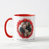 Cadre cardiaque Valentine Photo Café Mug (Gauche)
