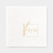 Cadre carré monogramme élégant (Recto)