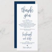 Cadre Carte de remerciements pour le dîner Mariage (Devant / Derrière)