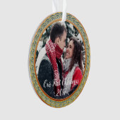 Cadre celtique de noeud et "notre premier Noël " (devant)