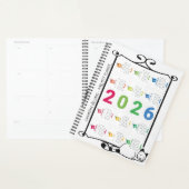 Cadre Chat Noir Vintage – Agenda Personnalisé 2026 (Devant avec enveloppe)