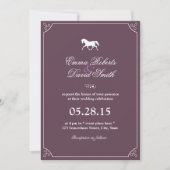 Cadre classique Courir Cheval Mariage Invitations (Devant)
