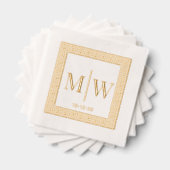 Cadre clé grecque #2 Deux Monogramme Mariage initi (Insitu (empilé))