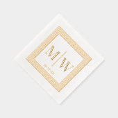 Cadre clé grecque #2 Deux Monogramme Mariage initi (Droite)