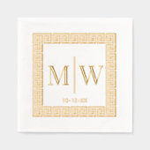 Cadre clé grecque #2 Deux Monogramme Mariage initi (Recto)