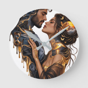 cadre couple horloge murale silencieuse déco