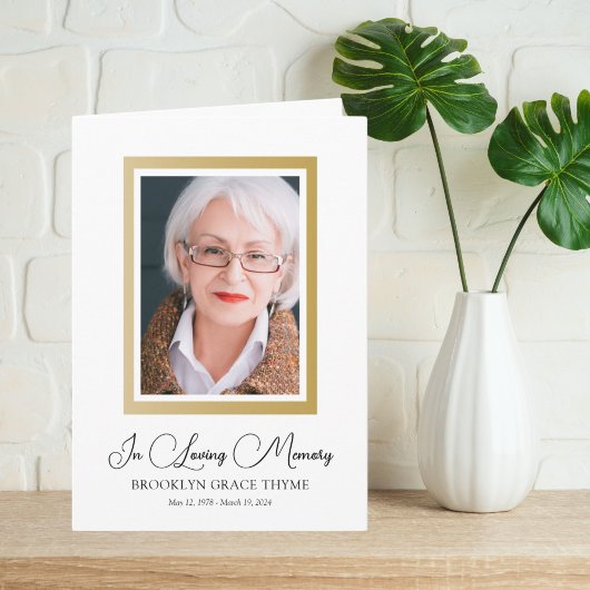 Cadre dans le programme Faux Gold Photo Memorial