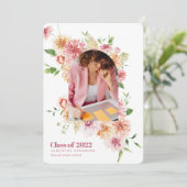 Cadre d'arc floral moderne Diplômé Invitation phot (Debout devant)